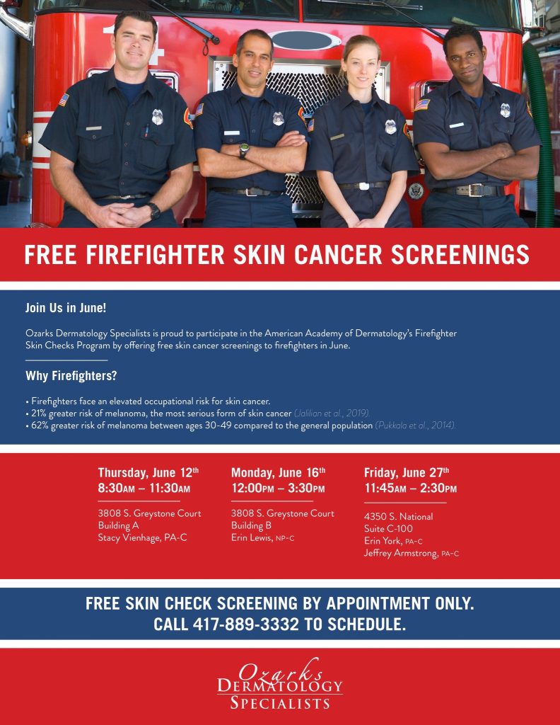 Free Skin Cancer Screenings for First Responders